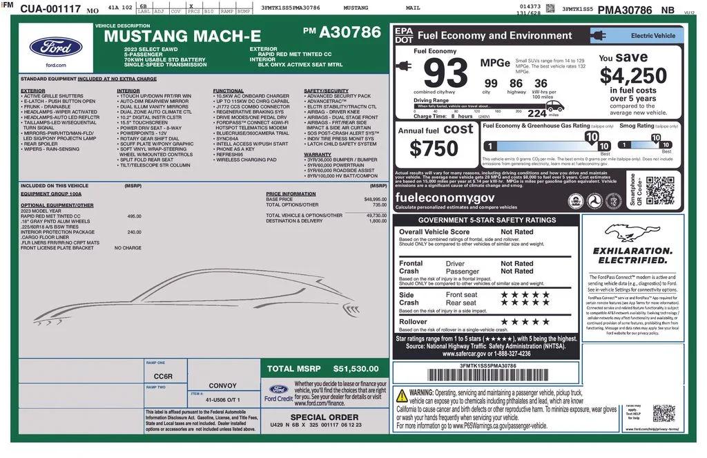 ford mustang mach-e 2023 3FMTK1SS5PMA30786 image ford mustang mach-e 2023 3FMTK1SS5PMA30786 image